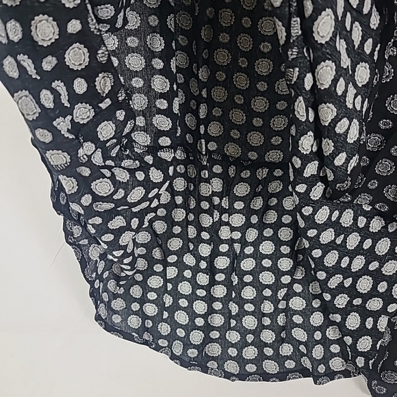 NEW Cozy Co Boho Anthro Geometric Black Tiered Skirt Dress Size XS NWT - Picture 5 of 8